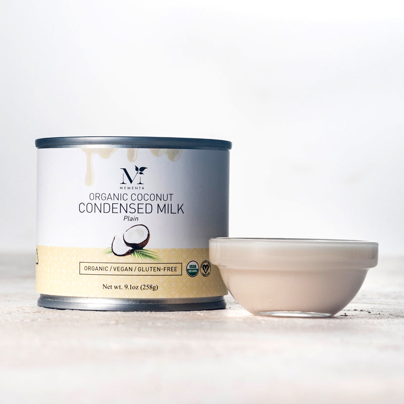 Organic Coconut Condensed Milk - Plain | Mementa Inc | Organic Coconut Cooking Ingredients, Plant Based Foods & Beverages, Vegan Meat Alternatives