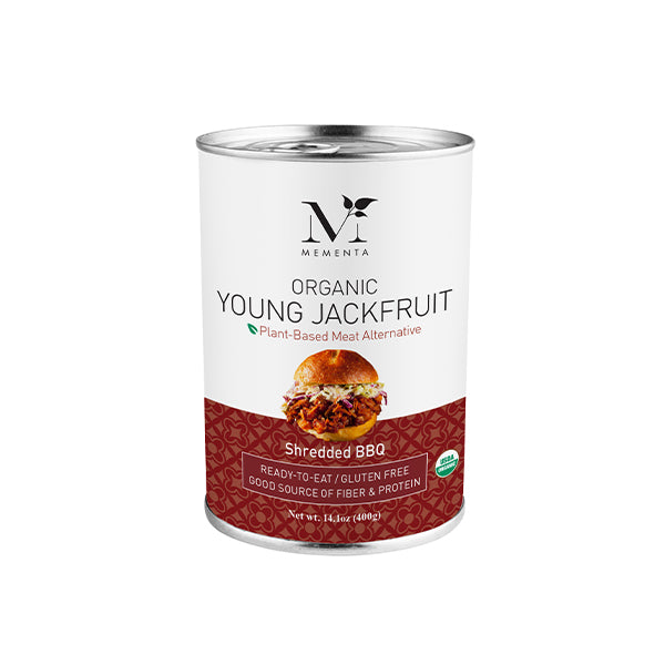 Organic Jackfruit, Shredded BBQ | Mementa Inc | Organic Coconut Cooking Ingredients, Plant Based Foods & Beverages, Vegan Meat Alternatives