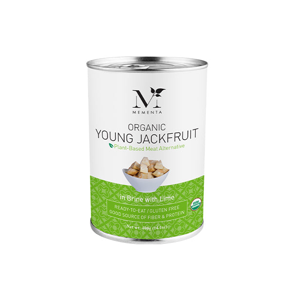 Organic Jackfruit, Plain in Brine w lime | Mementa Inc | Organic Coconut Cooking Ingredients, Plant Based Foods & Beverages, Vegan Meat Alternatives