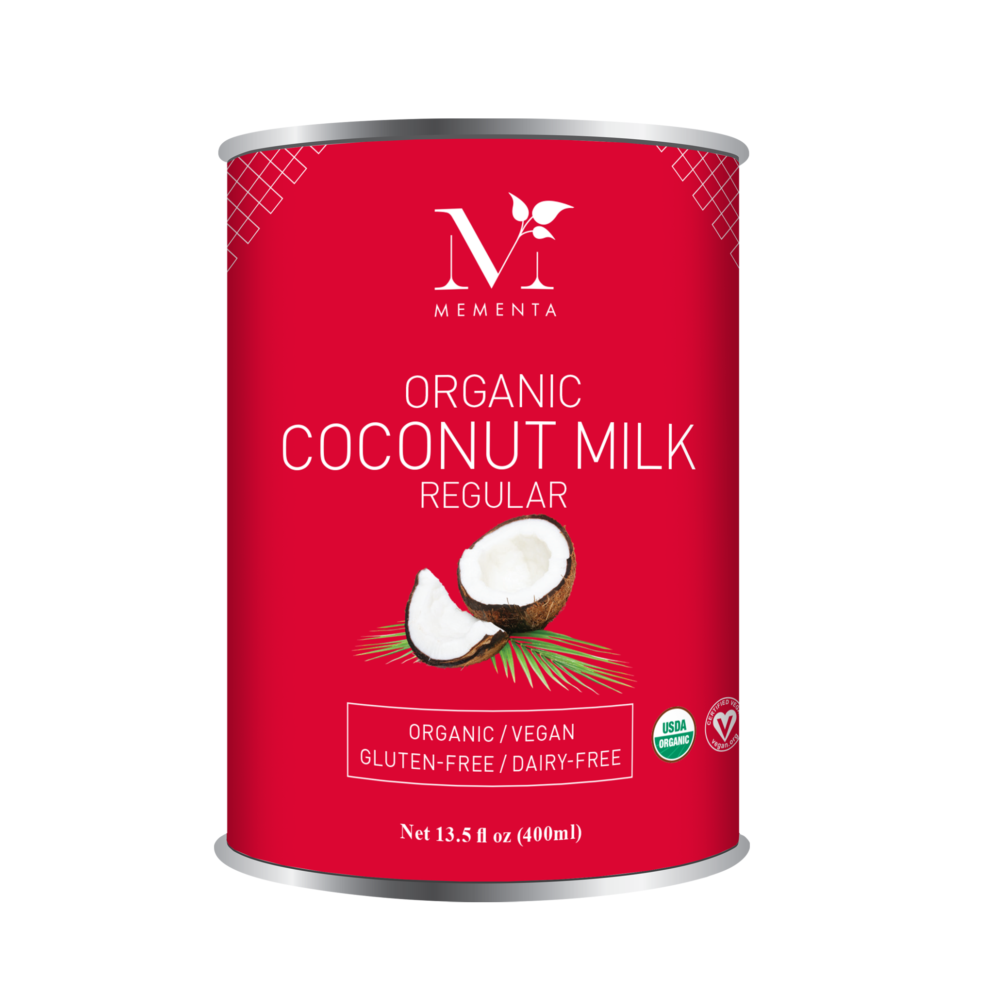 mementa coconut palm sugar Organic Coconut Milk, Regular, 13.5 fl oz