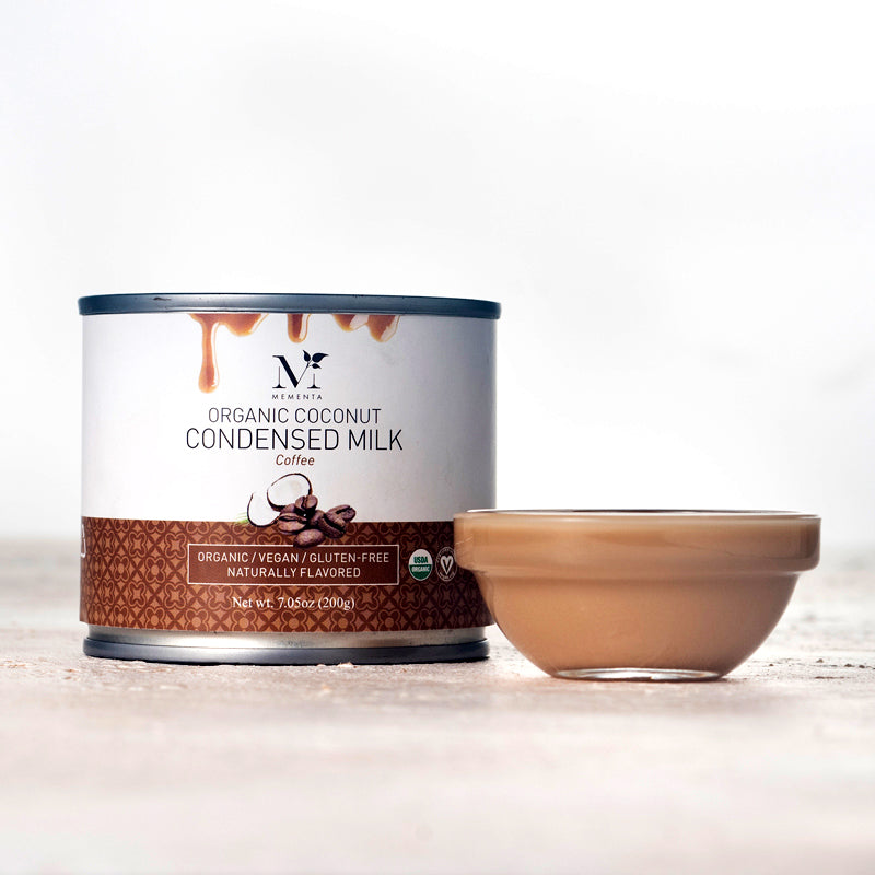 Organic Coconut Condensed Milk - Coffee | Mementa Inc | Organic Coconut Cooking Ingredients, Plant Based Foods & Beverages, Vegan Meat Alternatives