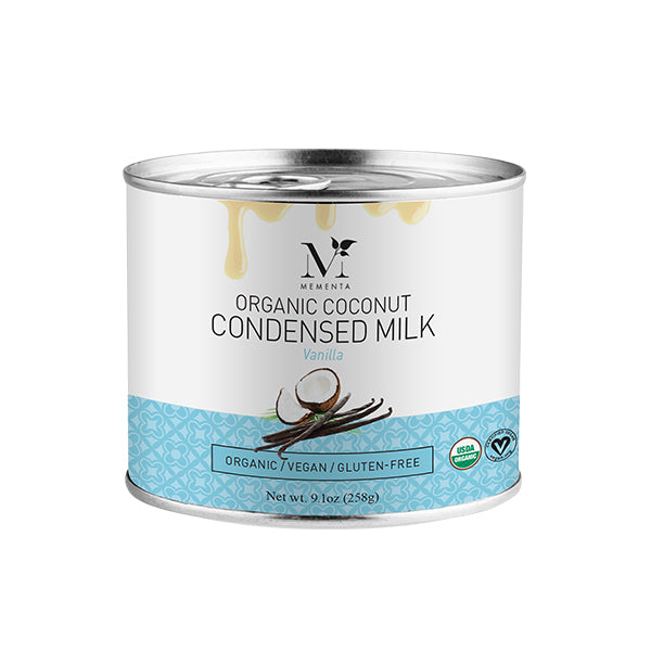 Organic Coconut Condensed Milk - Vanilla | Mementa Inc | Organic Coconut Cooking Ingredients, Plant Based Foods & Beverages, Vegan Meat Alternatives