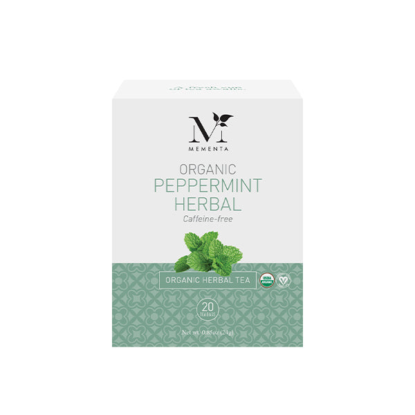 Organic Peppermint (20-count) | Mementa Inc | Organic Coconut Cooking Ingredients, Plant Based Foods & Beverages, Vegan Meat Alternatives